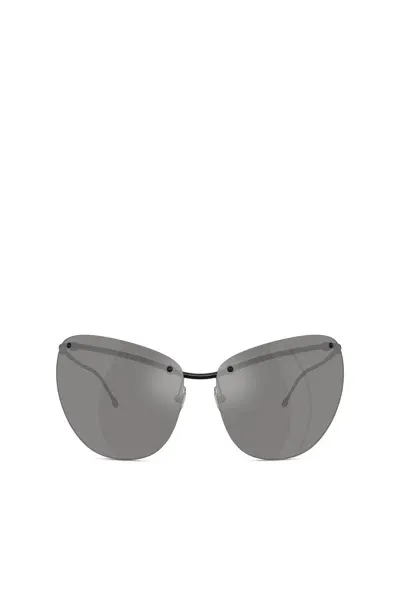 Diesel Wraparound Shape Sunglasses In Grey