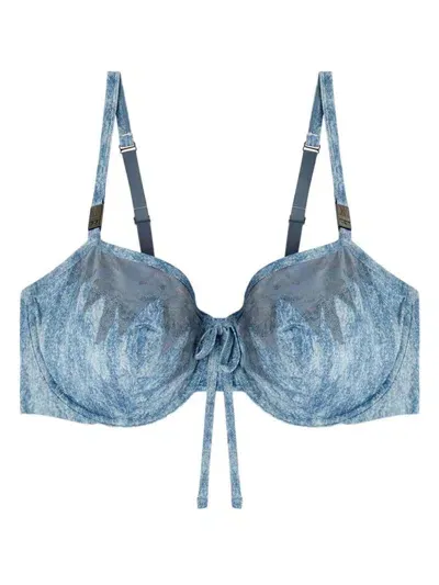 Diesel X Fenty By Rihanna Balconette-lace-bra In Blue