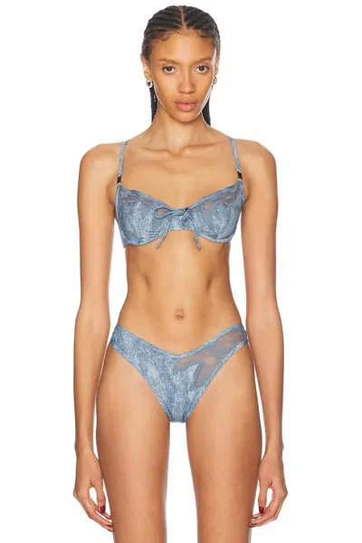 Diesel X Savage Fenty By Rihanna Balconette Bra In Blue