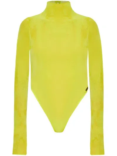 Diesel X Savage X Fenty Bodysuit In Yellow