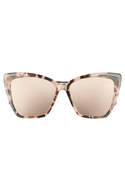 Diff Becky Ii 56mm Cat Eye Sunglasses In Pink