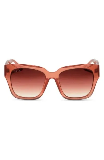 Diff Bella 54mm Gradient Square Sunglasses In Dusk/dusk Gradient