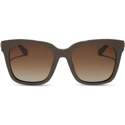 Diff Bella 54mm Gradient Sunglasses In Brown