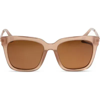 Diff Bella Ii 54mm Polarized Gradient Square Sunglasses In Taupe/brown