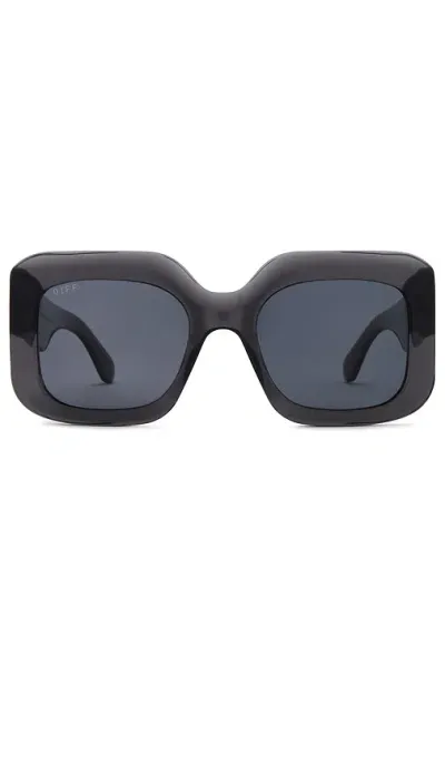 Diff Eyewear Giada In Black Smoke & Grey Polarized