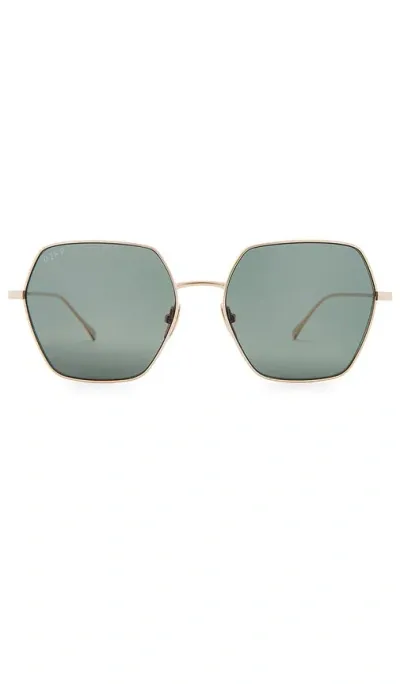 Diff Eyewear Harlowe In Gold Polarized