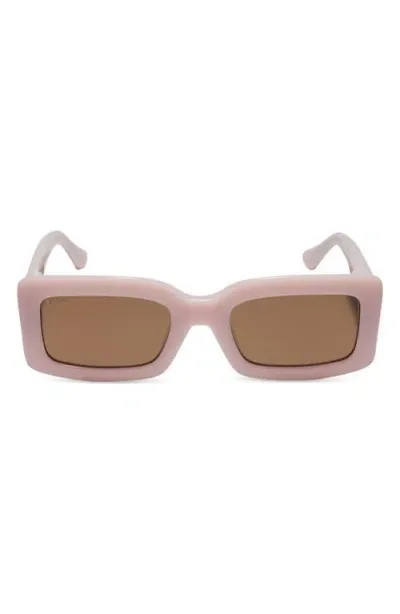 Diff Indy 51mm Rectangular Sunglasses In Pink