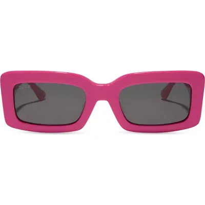 Diff Indy 51mm Rectangular Sunglasses In Pink