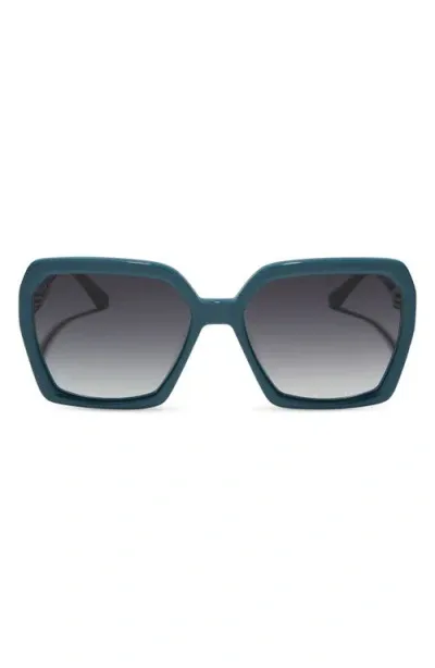 Diff Sloane 57mm Gradient Square Sunglasses In Gray