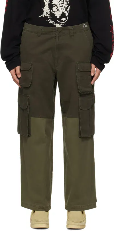 Dime Khaki Fishing Cargo Pants In Olive