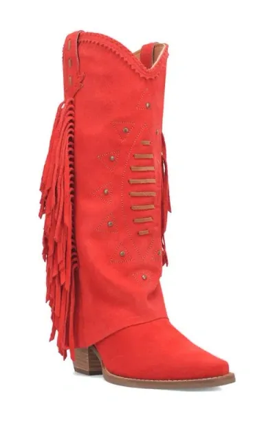 Dingo Spirit Trail Knee High Western Boot In Red