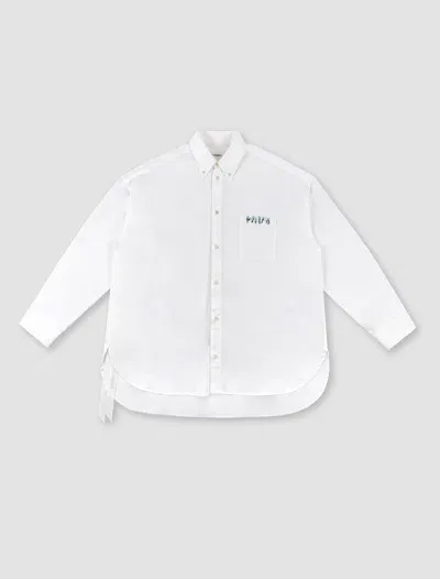 Diomene Classic Embroidery Shirt In Snow White