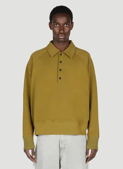 Diomene Polo Sweatshirt In Khaki