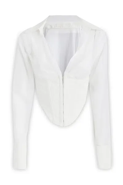 Dion Lee Corset-bodice Long-sleeve In White