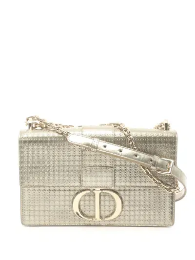 Pre-owned Dior 2010 30 Montaigne Canage Shoulder Bag In Gold