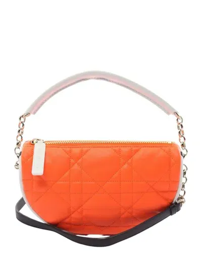 Pre-owned Dior 2010 Vibe Hobo Shoulder Bag In 橘色