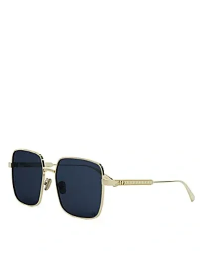 Dior Cannage S1u Sunglasses In Gold/blue Solid