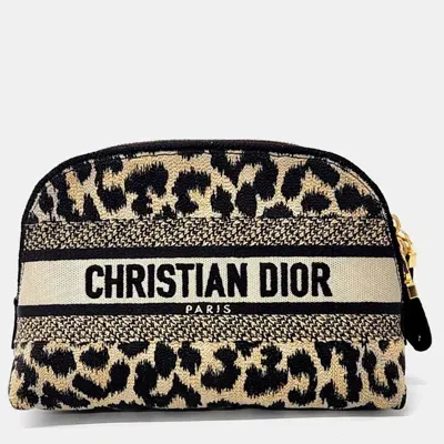 Pre-owned Dior Christian  Fabric Pouch In Black