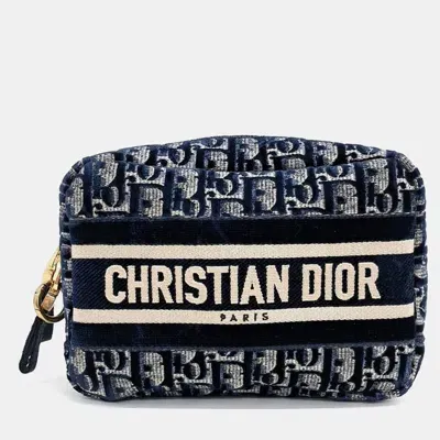 Pre-owned Dior Christian  Pouch Bag In Navy Blue