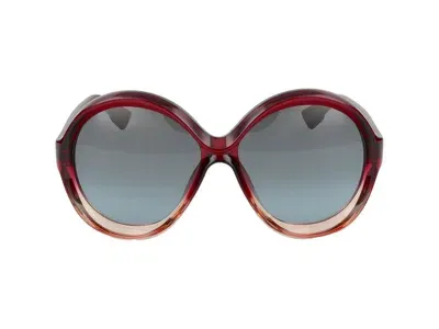 Dior Eyewear Bianca Oval Frame Sunglasses In Red