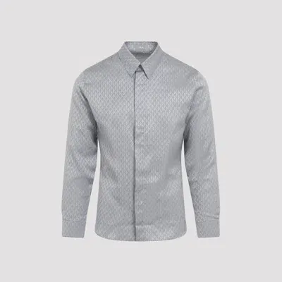 Dior Grey Silk Long Sleeves Shirt