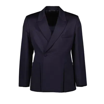 Dior Homme Button Detailed Long In Blue