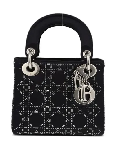 Pre-owned Dior Lady  Mini Shoulder Bag In Black