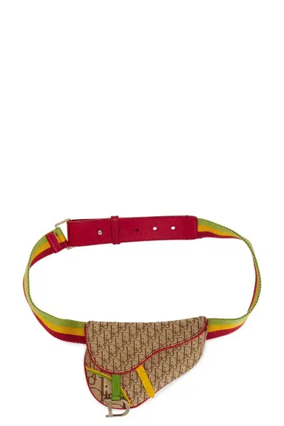 Dior Rasta Trotter Saddle Waist Bag In Beige