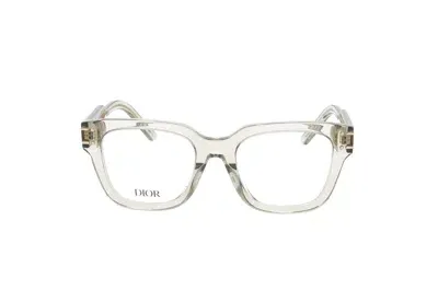 Dior Square Frame Glasses In Green