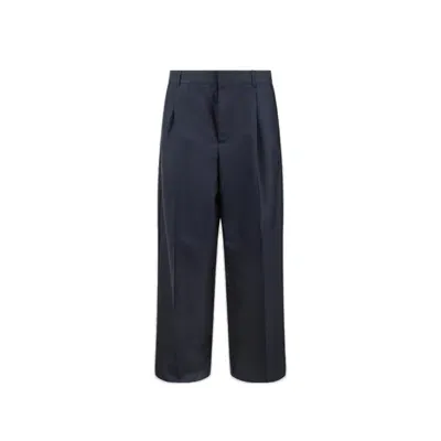 Dior Wool Classic Pants In Blue