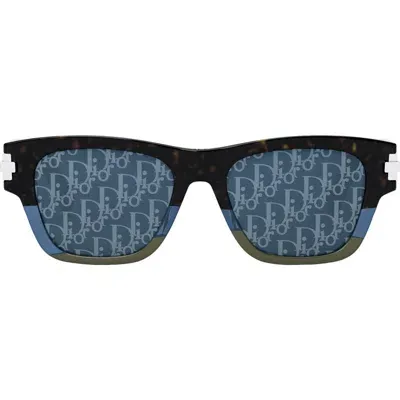 Dior 'blacksuitxl S2u 54mm Square Sunglasses In Dark Havana/blue Mirror