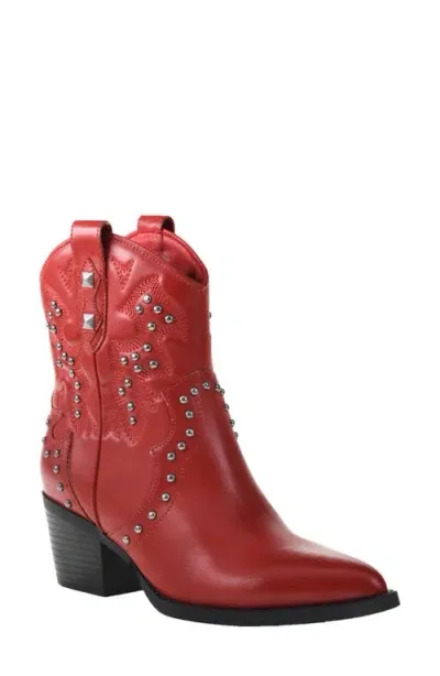 Dirty Laundry Nowhere Pointed Toe Western Boot In Red