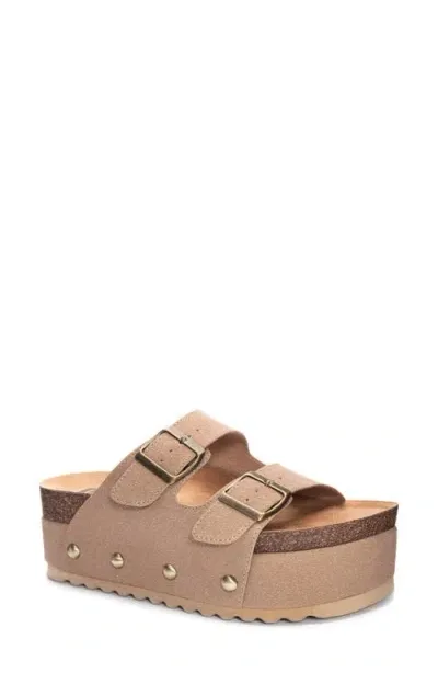 Dirty Laundry Platform Sandal In Tan