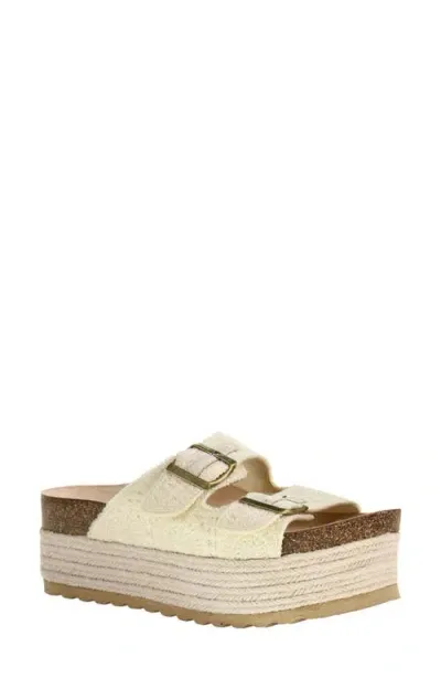 Dirty Laundry Pretends Espadrille Platform Slide Sandal In Natural