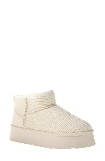 Dirty Laundry Yarroh Corduroy Platform Bootie In Cream