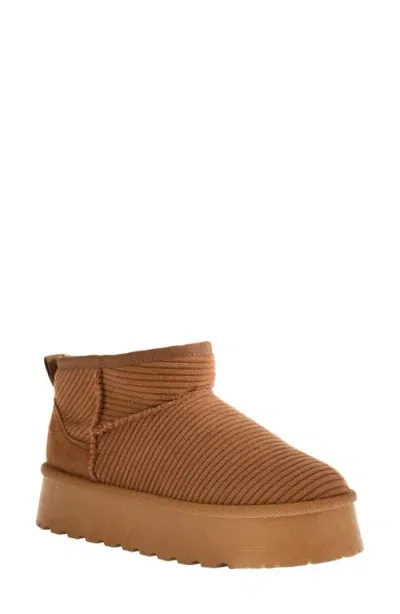 Dirty Laundry Yarroh Corduroy Platform Bootie In Tan