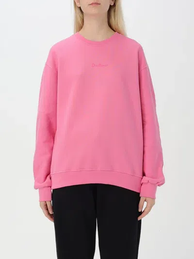 Disclaimer Sweatshirt  Woman Color Fuchsia