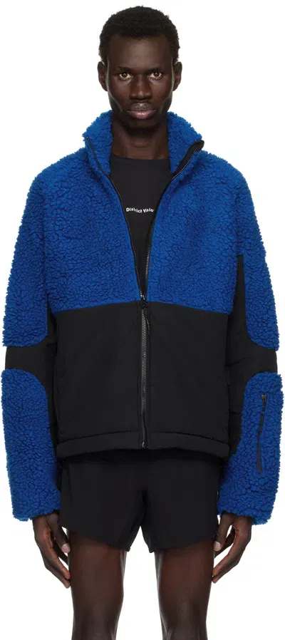 District Vision Blue Heavy Duty Fleece Jacket In Blueberry