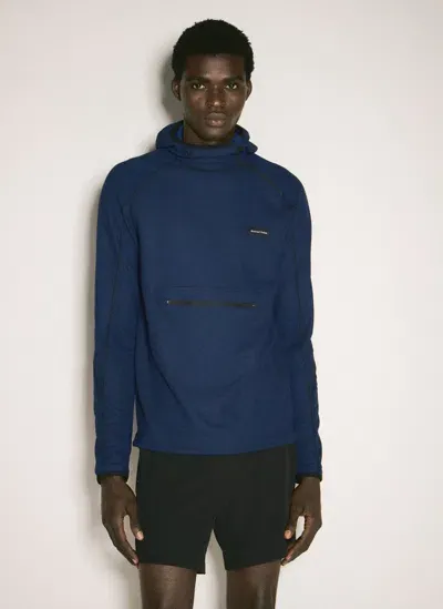 District Vision Hooded Running Mudlayer Sweater In Navy