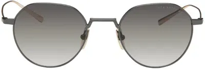 Dita Black & Gold Artoa.82 Sunglasses In Iron/white Gold