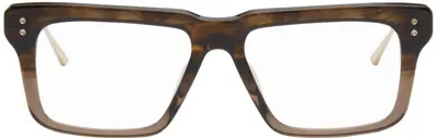 Dita Brown Lataro Glasses In Burnt Timber - White