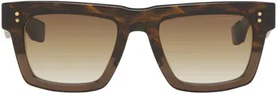 Dita Brown Mastix Sunglasses In Brown Swirl/brown