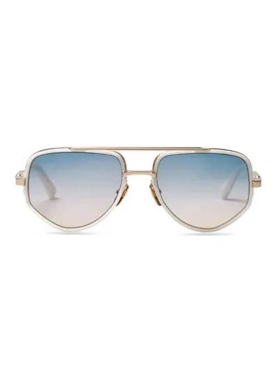 Dita Dts463/a/03 Mach/x Sunglasses In Vanilla_white Gold W