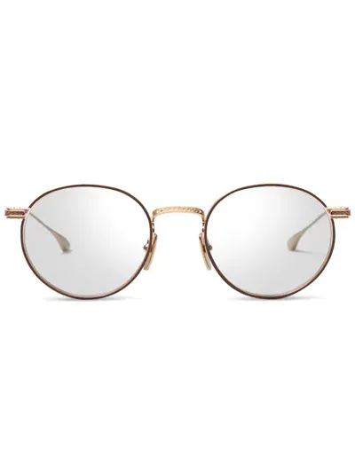 Dita Dtx168/a/02 Journey/two Eyewear In Brushed White Gold_mahoga