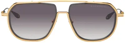 Dita Gold Intracraft Sunglasses In Yellow Gold - Black