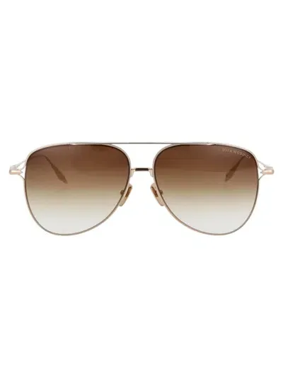 Dita Sunglasses In White Gold - Gradient