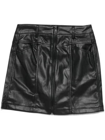 Dkny A-line Mini Skirt In Black