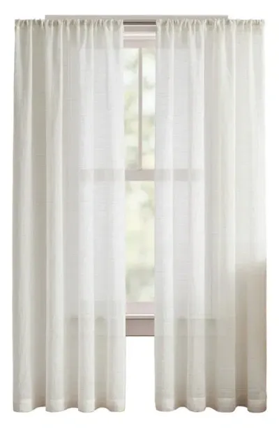 Dkny Antigua Set Of 2 Poletop Curtain Panels In Linen