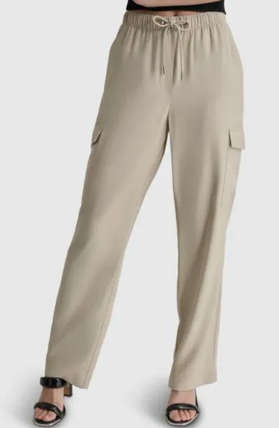 Dkny Carrot Drawstring Cargo Pants In Trench