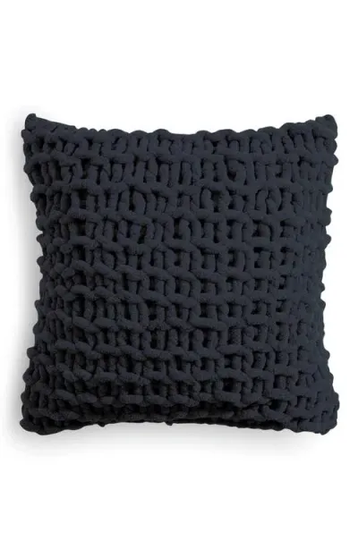 Dkny Chunky Knit Accent Pillow In Black